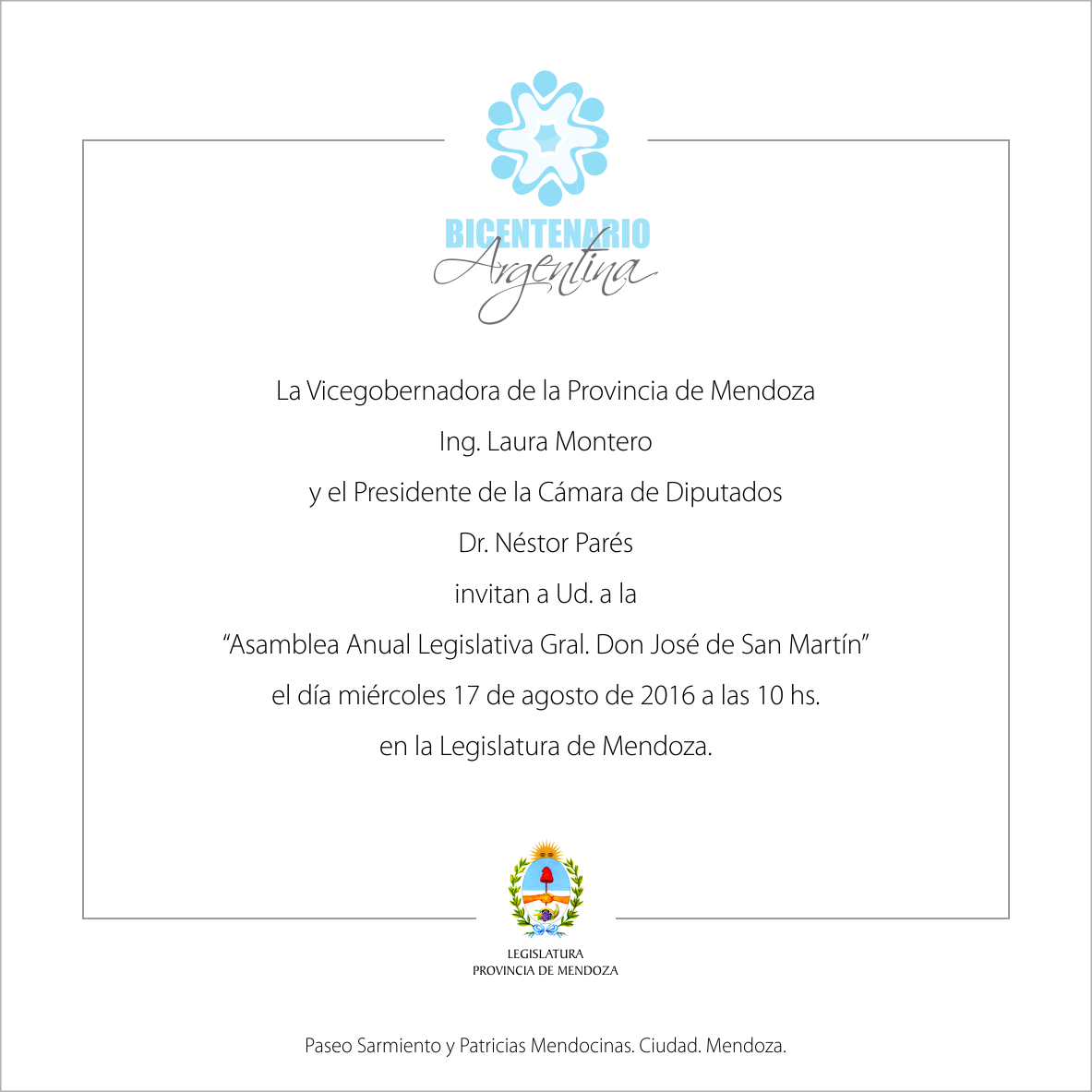 invitación 17 de agosto