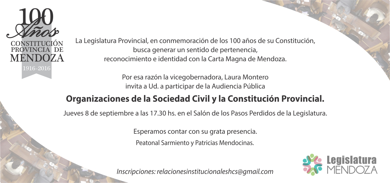 Invitación org de la soc. civil