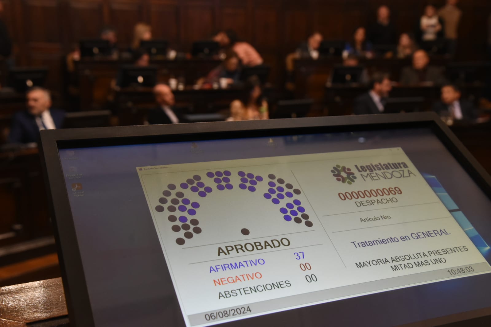 ratificación del decreto que extiende la concesión de Los Nihuiles